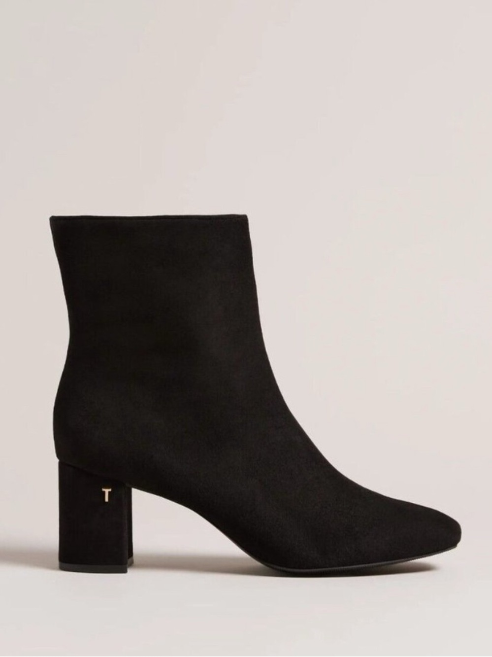 New Ted Baker Neomie Black Suede Block Heel Ankle Boots Size EU 40( US 9.5)